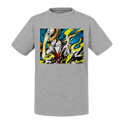 T-Shirt Enfant One Piece Monkey D Luffy En Feu Manga Anime Japon