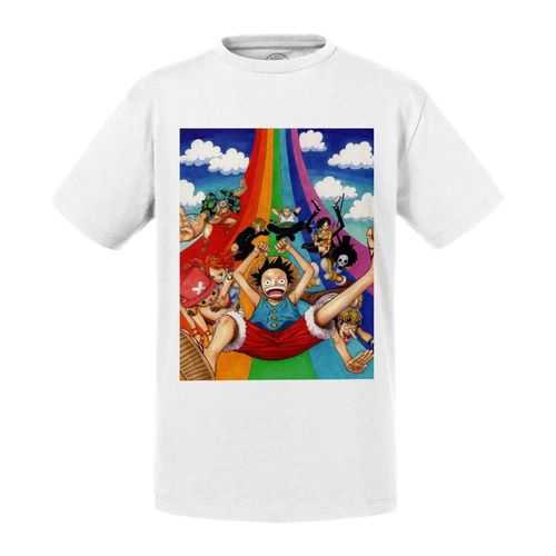 T-Shirt Enfant One Piece Luffy Manga Arc En Ciel Anime Manga Japon