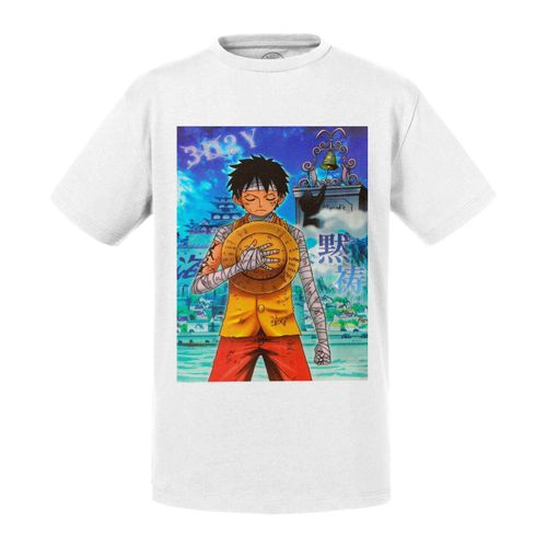 T-Shirt Enfant Dans Deux Ans One Piece Recueillement Ace Poing Argent Manga