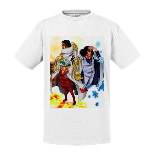 T-Shirt Enfant One Piece Amiraux Marine Kizaru Oakiji Akainu Manga