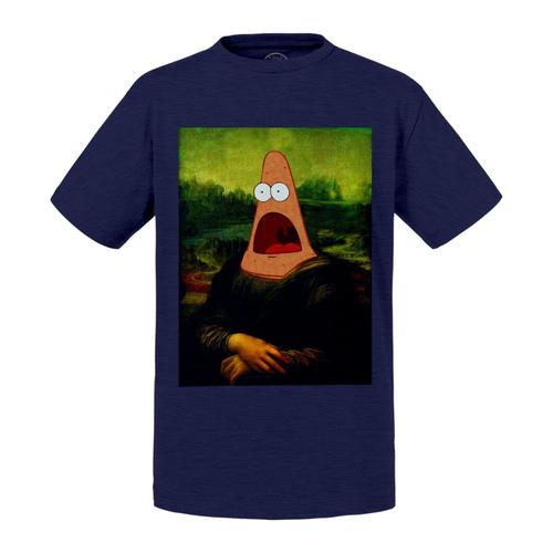 T-Shirt Enfant Patrick Mona Lisa Bob L Eponge Da Vinci