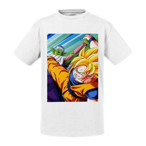T-Shirt Enfant Goku Contre Santan Petit Coeur Dragon Ball Z Manga Dbz