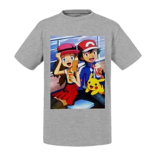 T-Shirt Enfant Pokemon Dessert Boisson Pikachu Anime Jeux Video