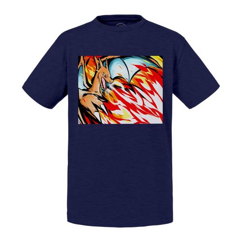 T-Shirt Enfant Pokemon Dragon Feu Dracofeu Charizard