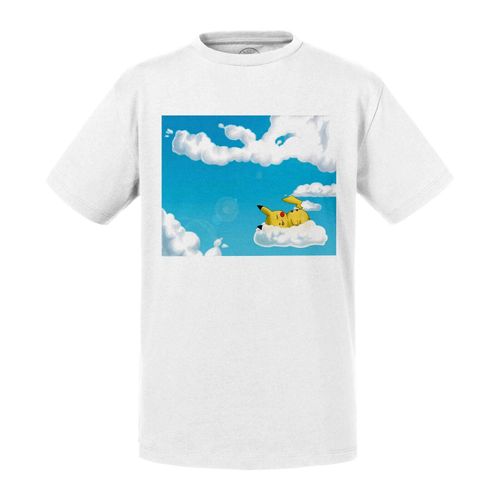 T-Shirt Enfant Pokemon Pikachu Dors Sur Un Nuage