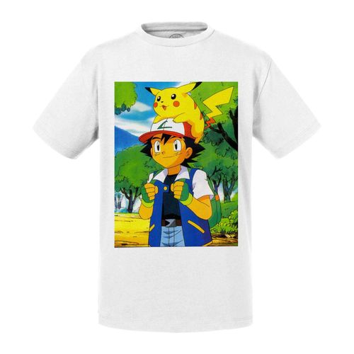 T-Shirt Enfant Pikachu Sur Son Ami Sasha Pokemon