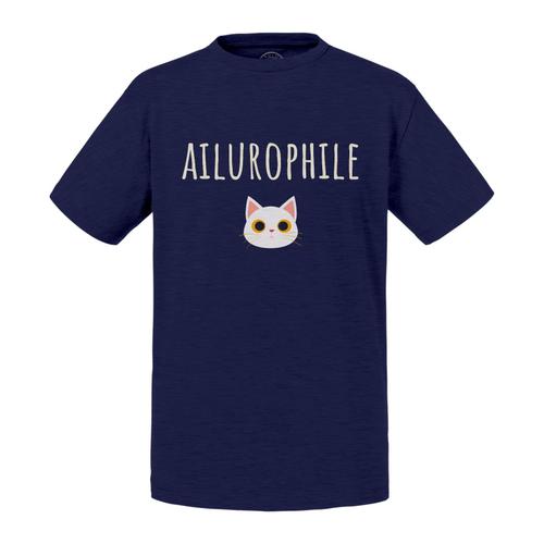 T-Shirt Enfant Ailurophile Passion Chat Amour Chaton Dessin