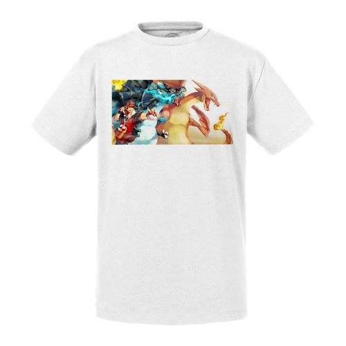 T-Shirt Enfant Pokemon Dracofeu Charizard Peinture Fan Art