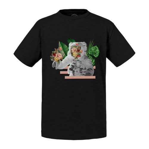 T-Shirt Enfant Astronaute En Fleur Collage Art Surréalisme