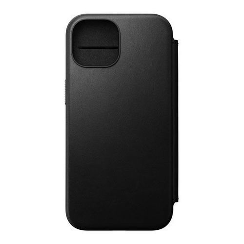 Étui Folio Pour Iphone 15 Magsafe Avec Porte-Cartes En Cuir Moderne Nomad Noir