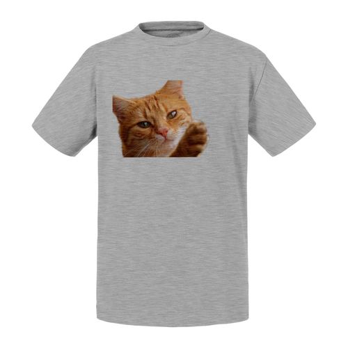 T-Shirt Enfant Chat Roux Poil Long Mignon Animale De Compagnie