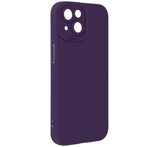 Coque Pour Iphone 15 Plus Silicone Mat Protection Caméra Violet Foncé