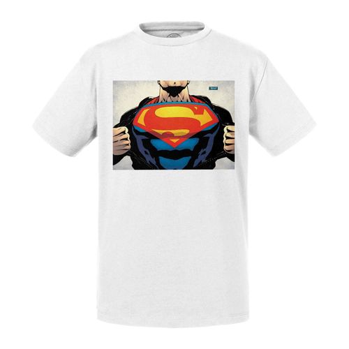 T-Shirt Enfant Superman Retire Sa Veste Super Héros Bande Dessinee