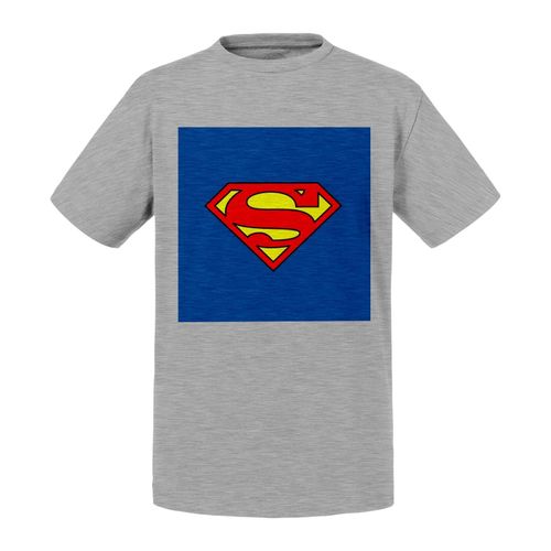 T-Shirt Enfant Superman Logo Bleu Comics Anime Super Hero Bande Dessinee