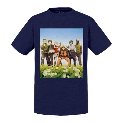 T-Shirt Enfant Naruto Equipe 7 Au Complet Kakashi Yamato Sakura Sasuke