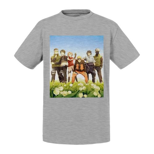 T-Shirt Enfant Naruto Equipe 7 Au Complet Kakashi Yamato Sakura Sasuke