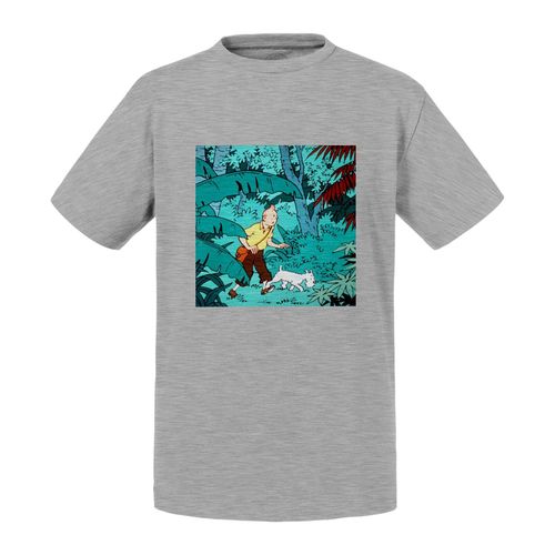 T-Shirt Enfant Tintin Et Milou Dans La Jungle Bd Herge Enfant