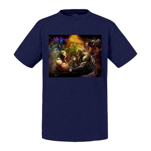 T-Shirt Enfant Bras De Fer Entre Super Vilain Batman Superman Hulk Deadpool Bayne Carnage Comics