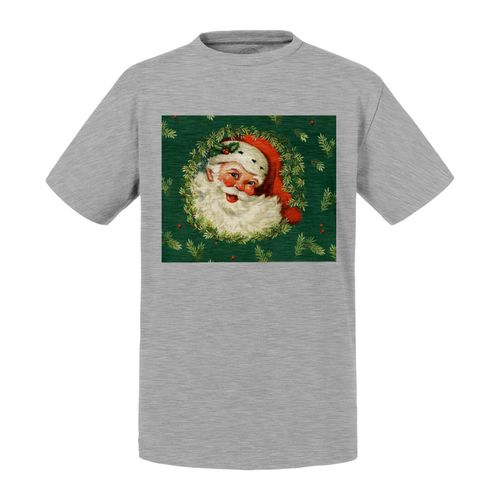 T-Shirt Enfant Pere Noel Sapin Mignon Peinture Vintage Retro 50's