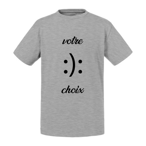 T-Shirt Enfant Votre Choix Emoji Heureux Malheureux