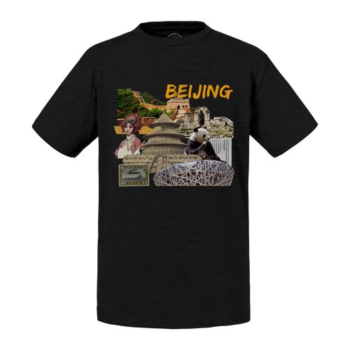 T-Shirt Enfant Beijing Vintage Collage Pékin Chine Voyage Carte Postale