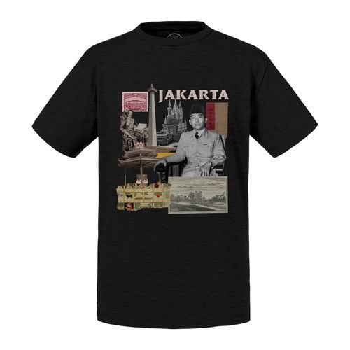 T-Shirt Enfant Jakarta Collage Indonésie Voyage Carte Postale