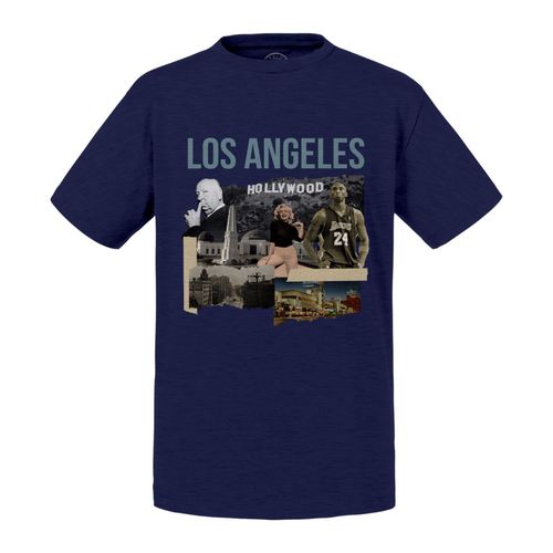 T-Shirt Enfant Los Angeles Vintage Collage Californie Etats Unis Voyage