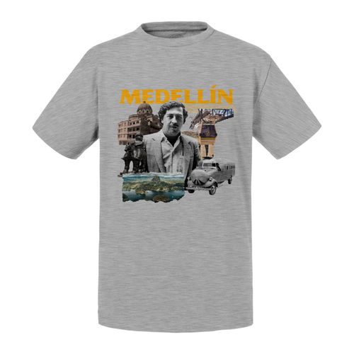T-Shirt Enfant Medellin Collage Colombie Escobar Voyage Carte Postale