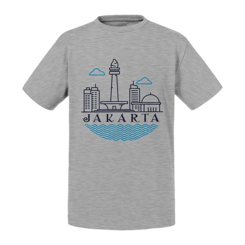 T-Shirt Enfant Jakarta Minimalist Indonésie Voyage Architecture