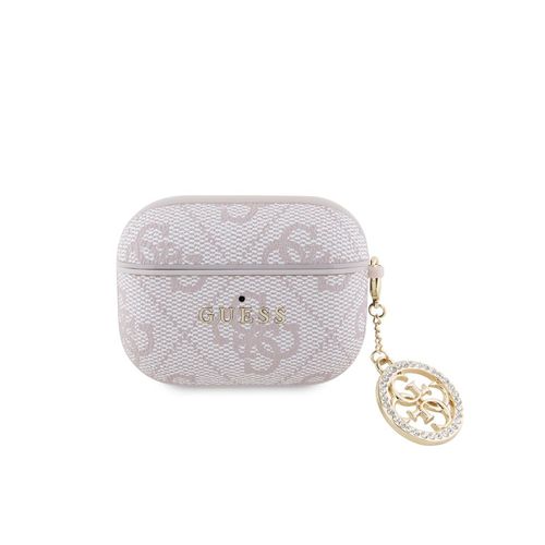 Coque pour Airpods Pro 4G Script avec Charm Scintillant Ornée de Strass GuessRose antique
