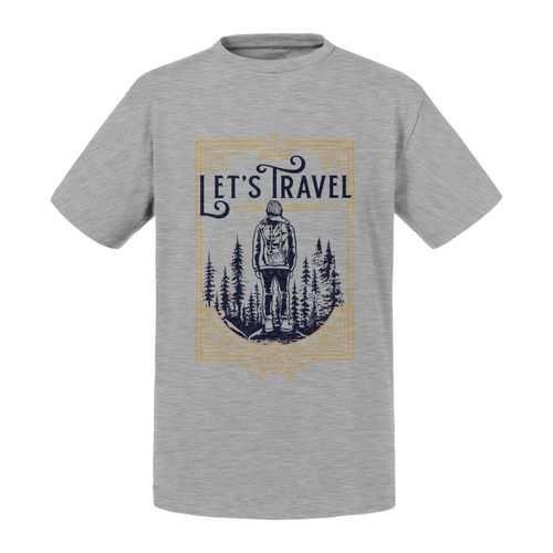 T-Shirt Enfant Let's Travel Backpacker Foret Nature Voyage