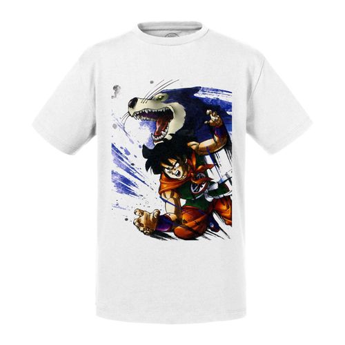T-Shirt Enfant Yamcha Dragon Ball Technique Crocs Du Loup