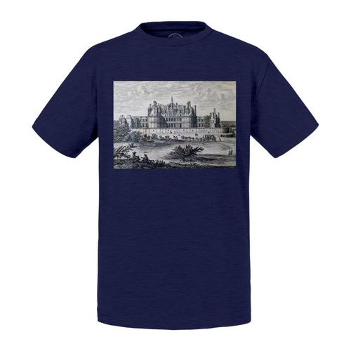 T-Shirt Enfant Gravure Ancienne Chateau De Chambord Renaissance France