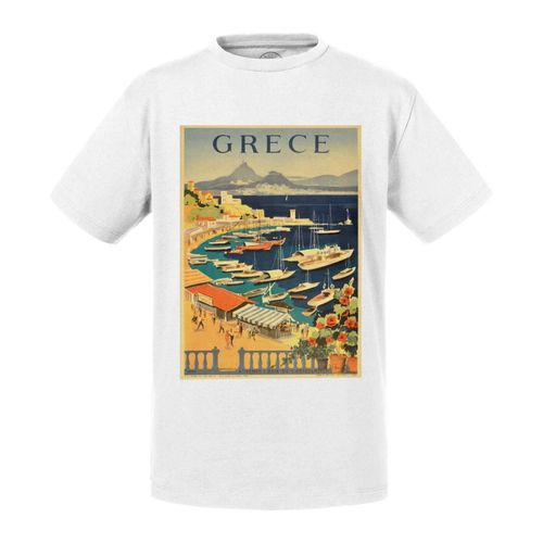 T-Shirt Enfant Grece Affiche Poster Vintage Tourisme Art Deco 30's