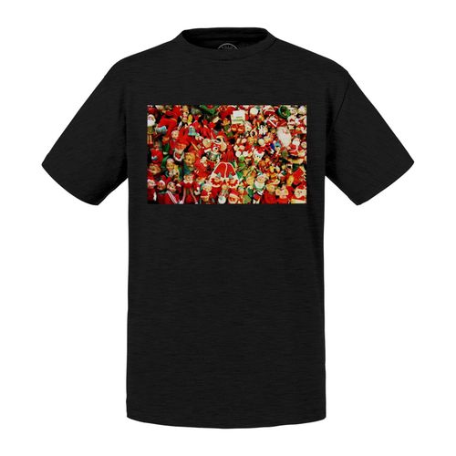 T-Shirt Enfant Lutin De Noel Pere Noel Motifs Vintage Retro Santa Claus 50's