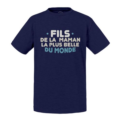 T-Shirt Enfant Fils De La Maman La Plus Belle Du Monde Mère Famille