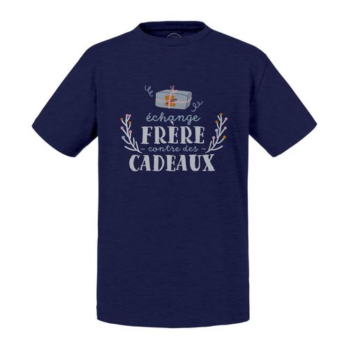 T-Shirt Enfant Échange Frère Contre Cadeaux Noel Hiver Père Noel