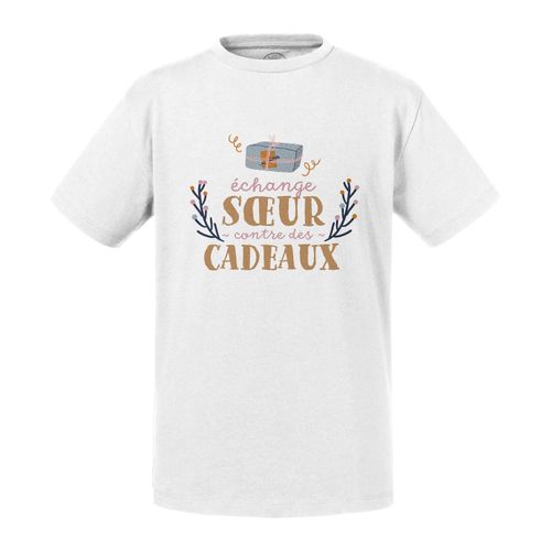 T-Shirt Enfant Échange Soeur Contre Cadeaux Noel Hiver Père Noel