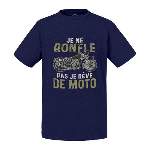 T-Shirt Enfant Je Ne Ronfle Pas Je Rêve De Moto Grosses Cylindrées Cafe Racer