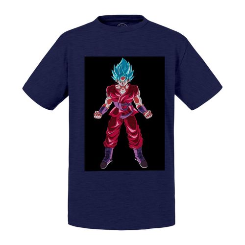 T-Shirt Enfant Dragon Ball Super Son Goku Super Saiyan S'énerve Cheveux Bleus Anime Manga Japon