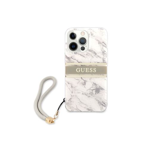Coque Pour Apple Iphone 13 Pro Marble Strap Guess Gris