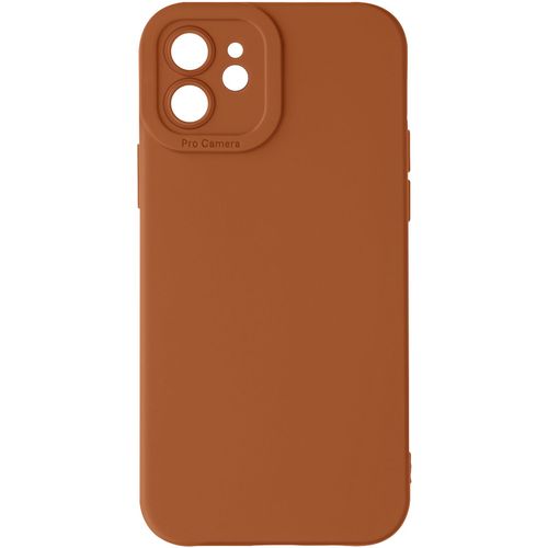Coque Pour Iphone 12 Silicone Mat Protection Caméra Marron Clair