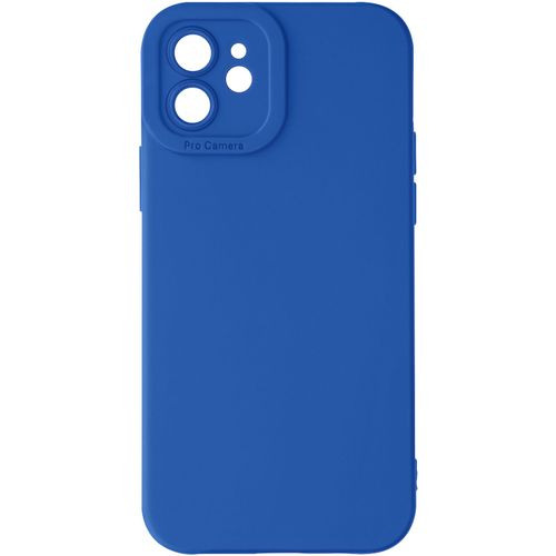 Coque Pour Iphone 12 Silicone Mat Protection Caméra Bleu