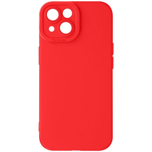 Coque Pour Iphone 13 Silicone Mat Protection Caméra Rouge