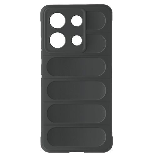 Coque Pour Xiaomi Redmi Note 13 4g Antichoc Silicone Motif Texturé 3d Gris Foncé