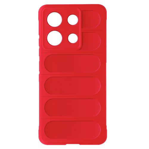 Coque Pour Xiaomi Redmi Note 13 4g Antichoc Silicone Motif Texturé 3d Rouge
