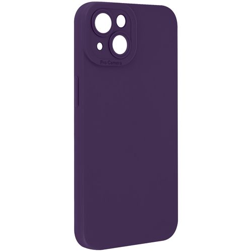 Coque Pour Iphone 14 Silicone Mat Protection Caméra Violet Foncé