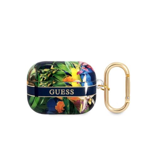 Coque pour Airpods Pro Flowers avec Anneau GuessMulticolore