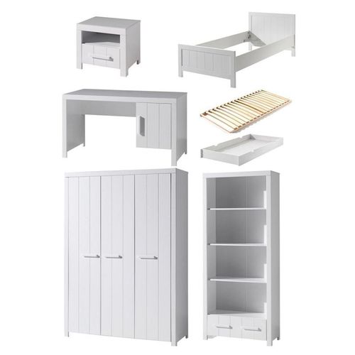 Chambre Complète Enfant 7p "Erik Ii" Blanc
