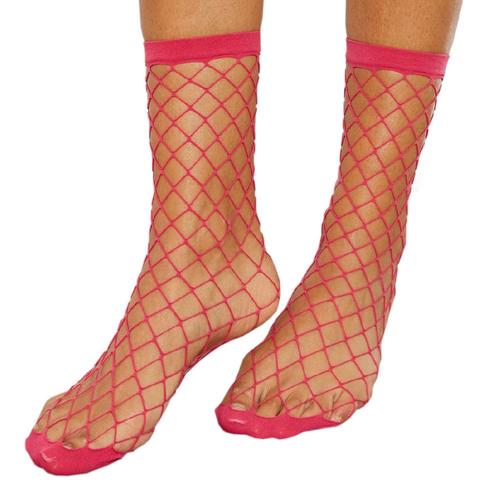 Chaussettes Résille Rose Femme Pieces Fishnet